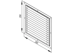 Abdeckgitter Aluminium 250 mm x 250 mm Alu