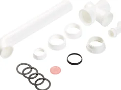 Ablaufverbindung für Doppelspüle 44,8 mm (G 1 1/2) x 47,8 mm (G 1 1/2) Weiß