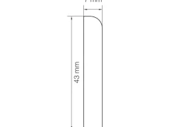 Abschlussleiste 43 x 7 mm Länge 2,5 m Anthrazit