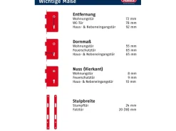 Abus Einsteckschloss mit Buntbartschlüssel für Zimmertüren Universal