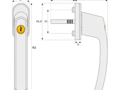 Abus Abschließbarer Fenstergriff FG210 W im 3er-Set