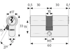 Abus Profilzylinder E30NP 30/60