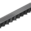 ACO Rinne Hexaline 2.0 aus schwarzem Kunststoff mit stahlverzinktem Stegrost 1 m