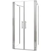 AICA U-Duschkabine Doppeltür 120x195cm Drehtür Duschtür 6mm Nano Glas mit 70x70x195cm Seitenwand