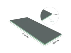 AICA 1250x600x25mm Bauplatte XPS 5er-Pack Fliesenplatte Hartschaum Verrottungsbeständiger Dämmplatte Ausgleichplatte