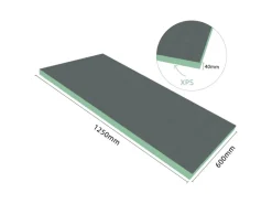 AICA 1250x600x40mm Bauplatte XPS 4er-Pack Fliesenplatte Hartschaum Verrottungsbeständiger Dämmplatte Ausgleichplatte