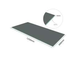 AICA 1250x600x10mm Bauplatte XPS Fliesenplatte Hartschaum Verrottungsbeständiger Dämmplatte Ausgleichplatte