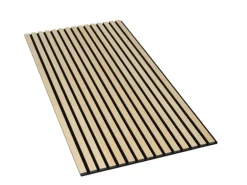 Akustikpaneel Esche MDF Schwarz Filz Schwarz 60 cm x 120 cm 2 Stück FSC®