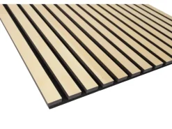 Akustikpaneel Esche MDF Schwarz Filz Schwarz 60 cm x 120 cm 2 Stück FSC®