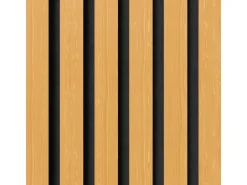 Akustikpaneel Eiche Geölt MDF Schwarz Filz Schwarz 60 cm x 270 cm FSC®