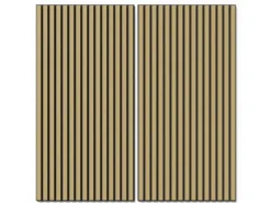 Akustikpaneel Eiche MDF Schwarz Filz Schwarz 60 cm x 120 cm 2 Stück FSC®