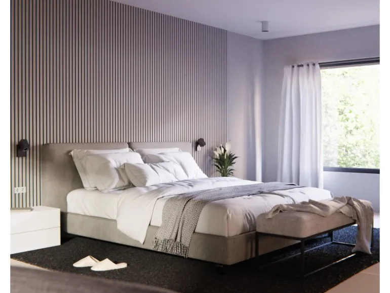 Akustikpaneel Esche MDF Schwarz Filz Schwarz 60 cm x 270 cm FSC®