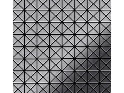 ALLOY Mosaik Fliese Massiv Metall Edelstahl Hochglänzend Grau 1,6mm Stark Deco-s-s-m 1 Paket mit 10 Matten 0,92 m2 Grau