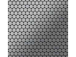 ALLOY Mosaik Fliese Massiv Metall Edelstahl Marine Gebürstet Grau 1,6mm Penny-s-s-mb 1 Paket mit 10 Matten 0,88 m2 Grau