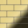 ALLOY Mosaik Fliese Massiv Metall Edelstahl Gebürstet Grau 1,6mm Stark Kismet-s-s-b 1 Paket mit 10 Matten 0,86 m2 Grau