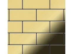 ALLOY Mosaik Fliese Massiv Metall Edelstahl Gebürstet Grau 1,6mm Stark Kismet-s-s-b 1 Paket mit 10 Matten 0,86 m2 Grau