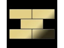 ALLOY Mosaik Fliese Massiv Metall Edelstahl Gebürstet Grau 1,6mm Stark Kismet-s-s-b 1 Paket mit 10 Matten 0,86 m2 Grau