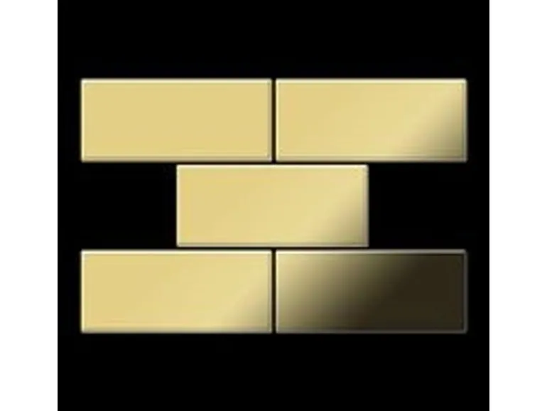 ALLOY Mosaik Fliese Massiv Metall Edelstahl Gebürstet Grau 1,6mm Stark Kismet-s-s-b 1 Paket mit 10 Matten 0,86 m2 Grau