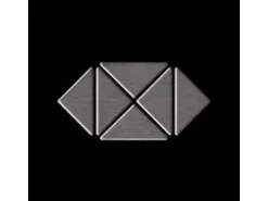 ALLOY Mosaik Fliese Massiv Metall Edelstahl Gebürstet Grau 1,6mm Stark Deco-s-s-b 1 Paket mit 10 Matten 0,92 m2 Grau