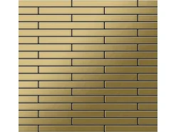 ALLOY Mosaik Fliese Massiv Metall Edelstahl Hochglanz Grau 1,6mm Deedee-s-s-m 1 Paket mit 10 Matten 0,63 m2 Grau
