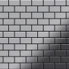 ALLOY Mosaik Fliese Massiv Metall Edelstahl Hochglanz Grau 1,6mm House-s-s-m 1 Paket mit 10 Matten 0,98 m2 Grau
