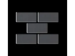 ALLOY Mosaik Fliese Massiv Metall Edelstahl Hochglanz Grau 1,6mm House-s-s-m 1 Paket mit 10 Matten 0,98 m2 Grau
