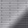 ALLOY Mosaik Fliese Massiv Metall Edelstahl Hochglanz Grau 1,6mm Avenue-s-s-m 1 Paket mit 10 Matten 0,74 m2 Grau