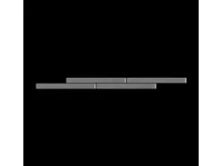 ALLOY Mosaik Fliese Massiv Metall Edelstahl Hochglanz Grau 1,6mm Avenue-s-s-m 1 Paket mit 10 Matten 0,74 m2 Grau