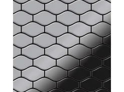ALLOY Mosaik Fliese Massiv Metall Edelstahl Hochglanz Grau 1,6mm Karma-s-s-m 1 Paket mit 10 Matten 0,86 m2 Grau