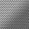 ALLOY Mosaik Fliese Massiv Metall Edelstahl Marine Gebürstet Grau Herringbone-s-s-mb 1 Paket mit 10 Matten 0,85 m2 Grau