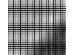 ALLOY Mosaik Fliese Massiv Metall Edelstahl Hochglanz Grau 1,6mm Glomesh-s-s-m 1 Paket mit 10 Matten 1,07 m2 Grau