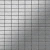 ALLOY Mosaik Fliese Massiv Metall Edelstahl Marine Gebürstet Grau Bauhaus-s-s-mb 1 Paket mit 10 Matten 1,05 m2 Grau
