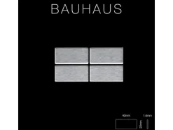ALLOY Mosaik Fliese Massiv Metall Edelstahl Marine Gebürstet Grau Bauhaus-s-s-mb 1 Paket mit 10 Matten 1,05 m2 Grau