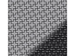 ALLOY Mosaik Fliese Massiv Metall Edelstahl Hochglanz Grau 1,6mm Swiss Cross-s-s-m 1 Paket mit 10 Matten 0,88 m2 Grau