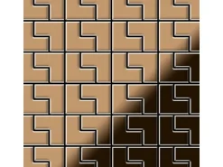 ALLOY Mosaik Fliese Massiv Metall Edelstahl Marine Hochglanz Grau 1,6mm Attica-s-s-mm 1 Paket mit 10 Matten 0,85 m2 Grau