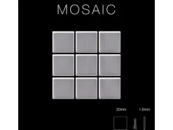 ALLOY Mosaik Fliese Massiv Metall Edelstahl Marine Gebürstet Grau 1,6mm Mosaic-s-s-mb 1 Paket mit 10 Matten 1,04 m2 Grau