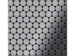 ALLOY Mosaik Fliese Massiv Metall Edelstahl Hochglänzend Grau 1,6mm Stark Flux-s-s-m 1 Paket mit 10 Matten 0,86 m2 Grau