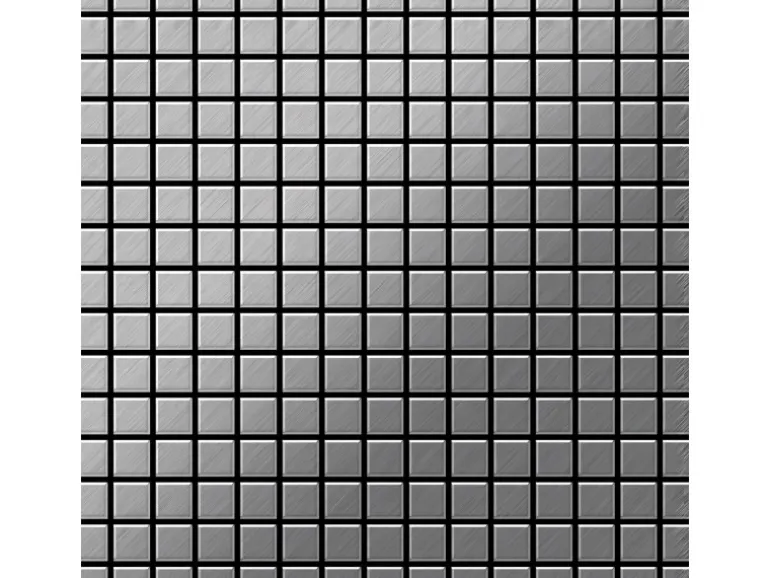 ALLOY Mosaik Fliese Massiv Metall Edelstahl Gebürstet Grau 1,6mm Stark Diamond-s-s-b 1 Paket mit 10 Matten 0,91 m2 Grau