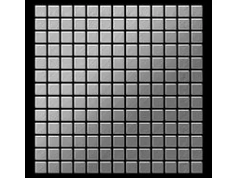 ALLOY Mosaik Fliese Massiv Metall Edelstahl Gebürstet Grau 1,6mm Stark Diamond-s-s-b 1 Paket mit 10 Matten 0,91 m2 Grau