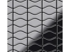ALLOY Mosaik Fliese Massiv Metall Edelstahl Marine Gebürstet Grau 1,6mm Pk-s-s-mb 1 Paket mit 10 Matten 0,88 m2 Grau