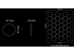 ALLOY Mosaik Fliese Massiv Metall Edelstahl Gebürstet Grau 1,6mm Stark Dome-s-s-b 1 Paket mit 10 Matten 0,73 m2 Grau