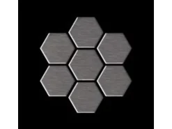 ALLOY Mosaik Fliese Massiv Metall Edelstahl Gebürstet Grau 1,6mm Stark Honey-s-s-b 1 Paket mit 10 Matten 0,92 m2 Grau