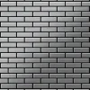ALLOY Mosaik Fliese Massiv Metall Edelstahl Gebürstet Grau 1,6mm Stark Pk-s-s-b 1 Paket mit 10 Matten 0,88 m2 Grau