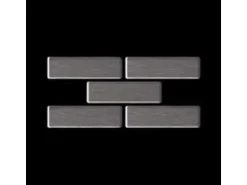 ALLOY Mosaik Fliese Massiv Metall Edelstahl Gebürstet Grau 1,6mm Stark Pk-s-s-b 1 Paket mit 10 Matten 0,88 m2 Grau