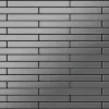 ALLOY Mosaik Fliese Massiv Metall Edelstahl Gebürstet Grau 1,6mm Stark Avenue-s-s-b 1 Paket mit 10 Matten 0,74 m2 Grau