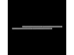ALLOY Mosaik Fliese Massiv Metall Edelstahl Gebürstet Grau 1,6mm Stark Avenue-s-s-b 1 Paket mit 10 Matten 0,74 m2 Grau