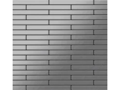 ALLOY Mosaik Fliese Massiv Metall Edelstahl Gebürstet Grau 1,6mm Stark Deedee-s-s-b 1 Paket mit 10 Matten 0,63 m2 Grau