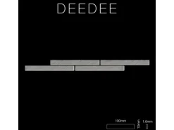 ALLOY Mosaik Fliese Massiv Metall Edelstahl Gebürstet Grau 1,6mm Stark Deedee-s-s-b 1 Paket mit 10 Matten 0,63 m2 Grau