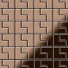 ALLOY Mosaik Fliese Massiv Metall Kupfer Gewalzt Kupfer 1,6mm Stark Kink-cm 1 Paket mit 10 Matten 0,93 m2 Kupfer