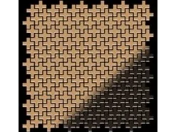 ALLOY Mosaik Fliese Massiv Metall Titan Hochglanz Kupfer 1,6mm Swiss Cross-ti-am 1 Paket mit 10 Matten 0,88 m2 Kupfer